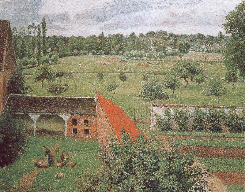 Camille Pissarro scenery out the window oil painting image
